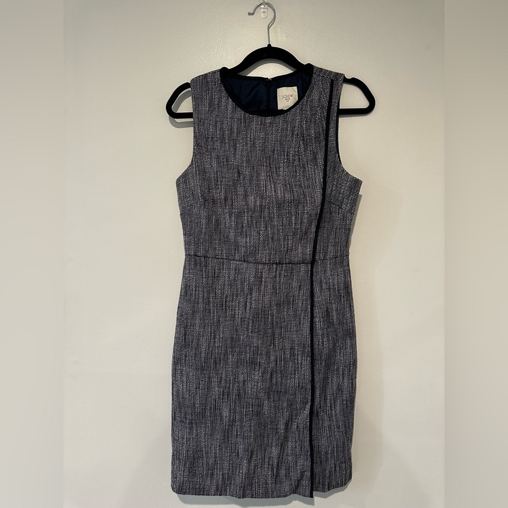 J. Crew Women's Navy and White Tweed Dress